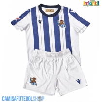 Camisa de time de futebol Real Sociedad Replicas 1º Equipamento Infantil 2025-26 Manga Curta (+ Calças curtas)